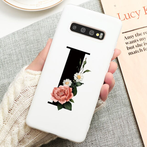 English Letters Flower Soft Phone Case